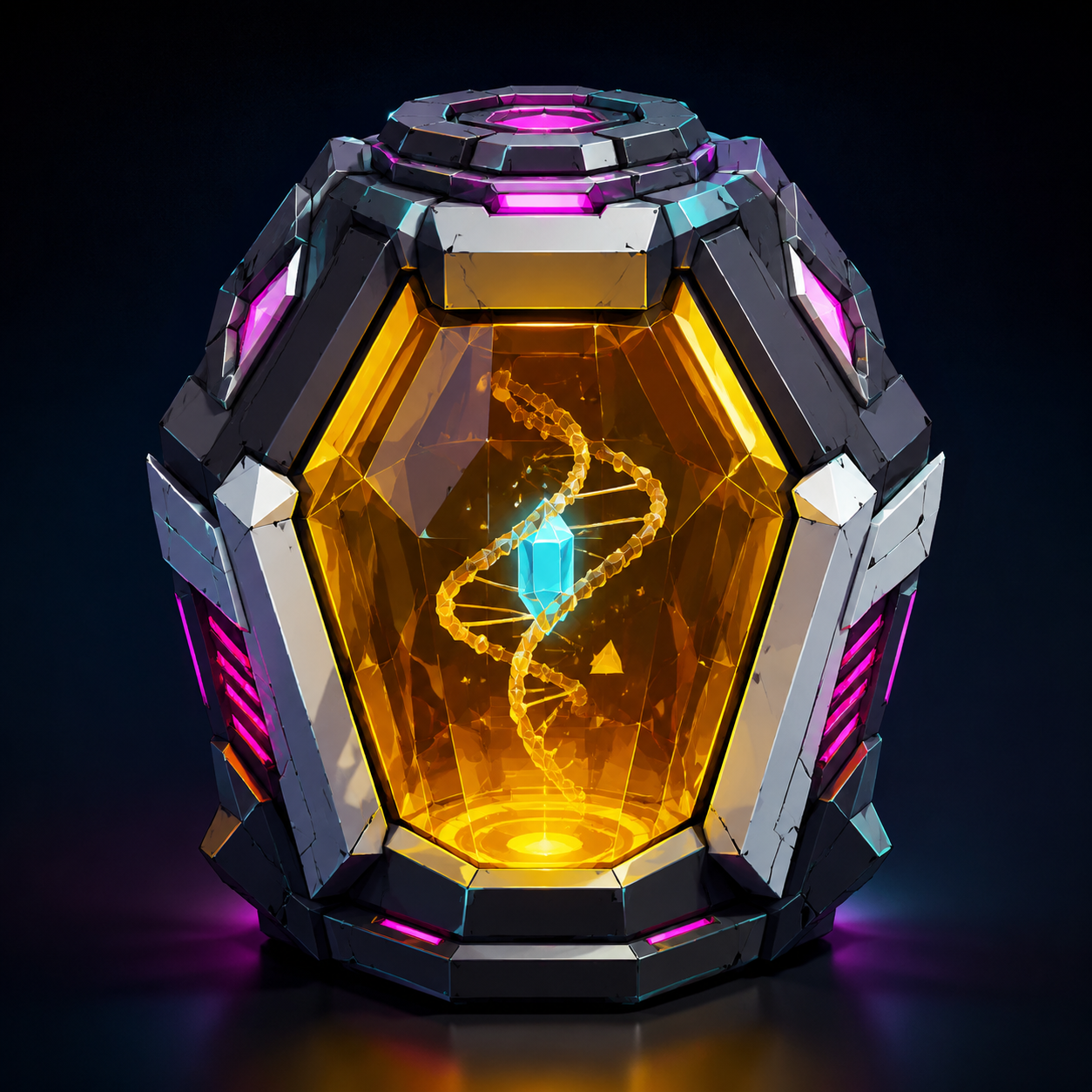 A glowing Gene Pod